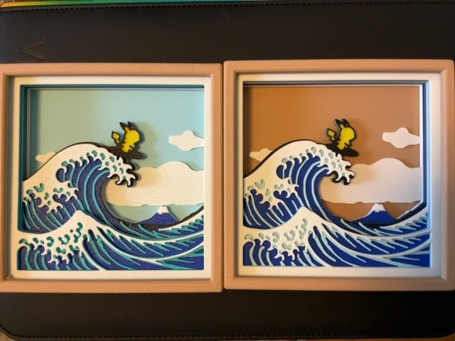 Pikachu Surfing The Great Wave 3D Print