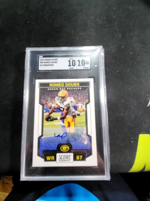 2023 Score Romeo Doubs Autograph SGC 10