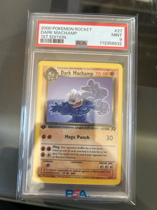 Dark Machamp 1st Ed PSA 9