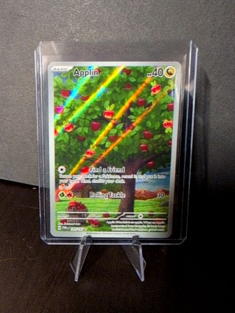 Applin 185/167 Illustration Rare Full Art Pokemon Twilight Masquerade