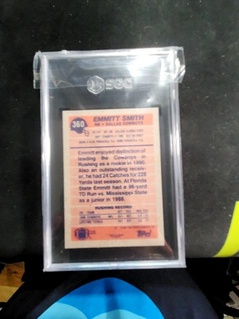 1991 Topps Emmitt Smith RC SGC 9