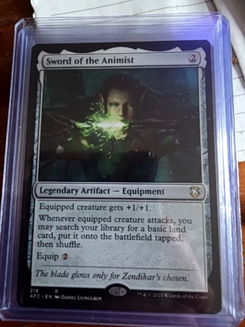 Sword of the Animist, Legendary Artifact Equipment