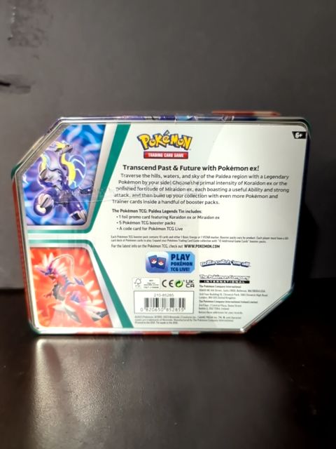 Pokemon TCG Paldea Legends Tin: Koraidon ex - NEW