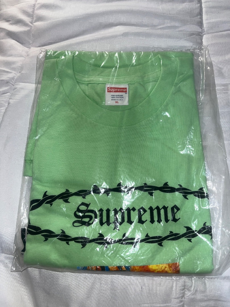 Supreme XL eternal monk light green tee shirt