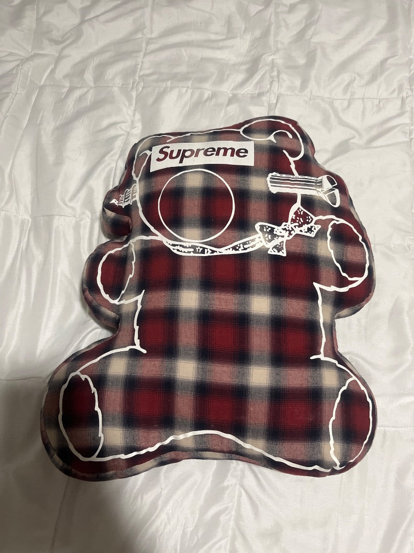 Plaid supreme undercover bear pillow 2015