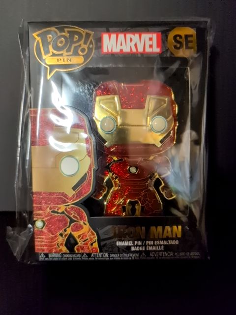 NYCC 2020 LE325 Funko Pop Pin Marvel Iron Man SE Glitter