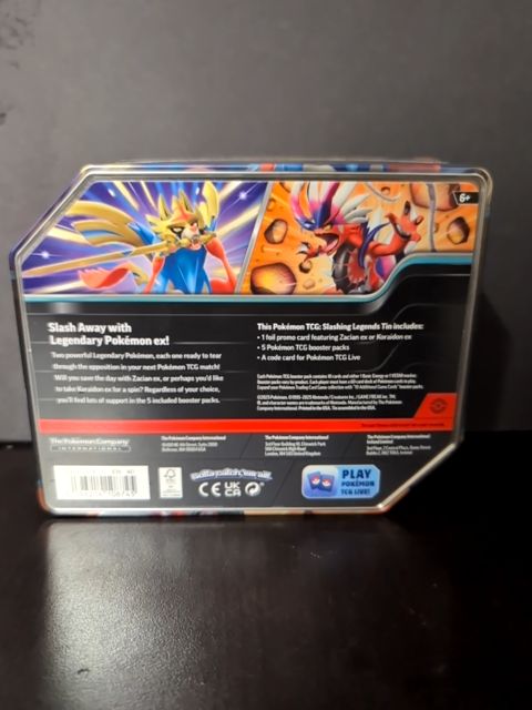 Slashing Legends Tin: Koraidon ex - NEW Factory Sealed
