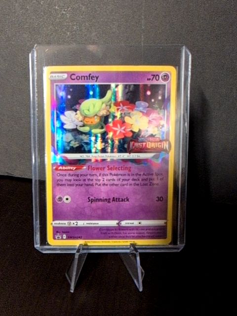 Comfey SWSH242 Stamped Pre Release Promo Holo Lost Origin Pokemon TCG