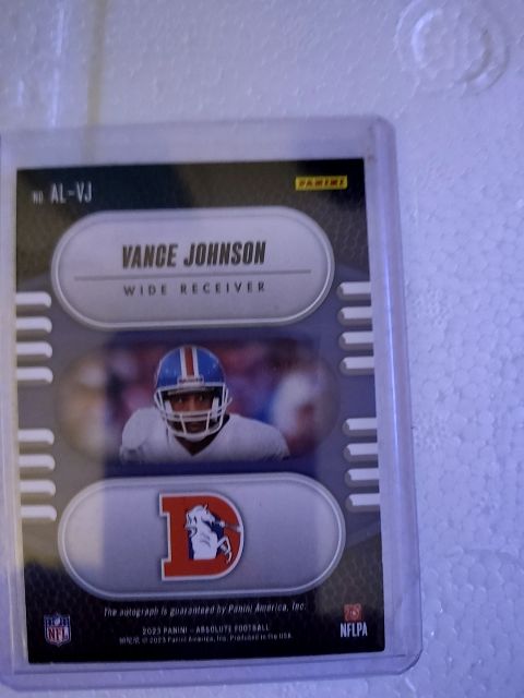 2023 Absolute  Vance Johnson autograph