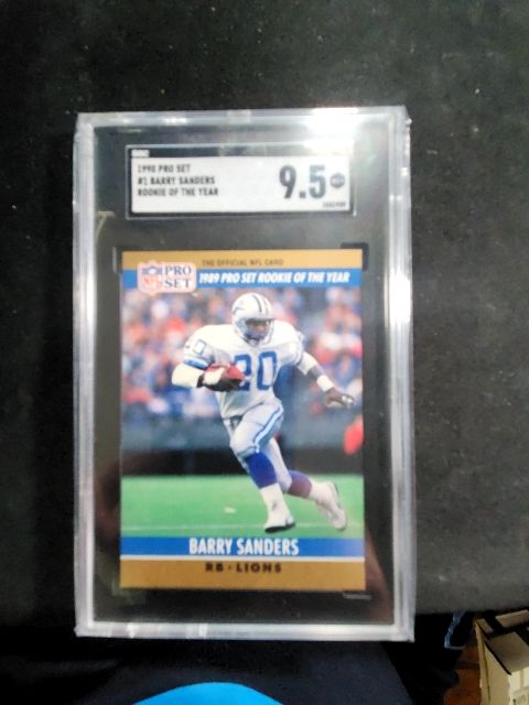 1990 ProSet Barry Sanders ROY SGC 9.5