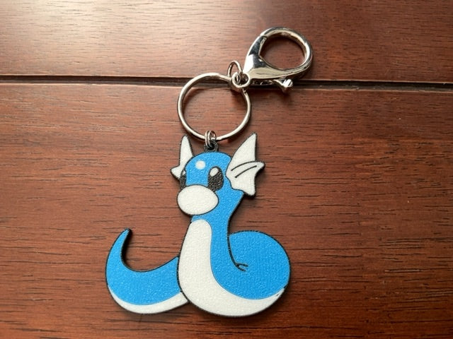 Dratini Pokemon 3D Print - Lobster Clasp