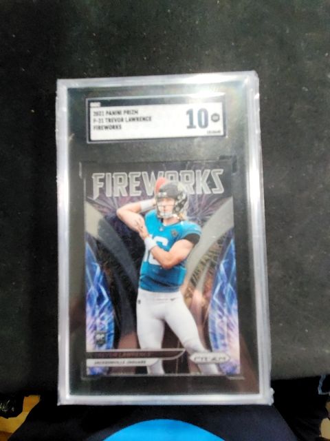 2021 Prizm Trevor Lawrence RC Fireworks SGC 10