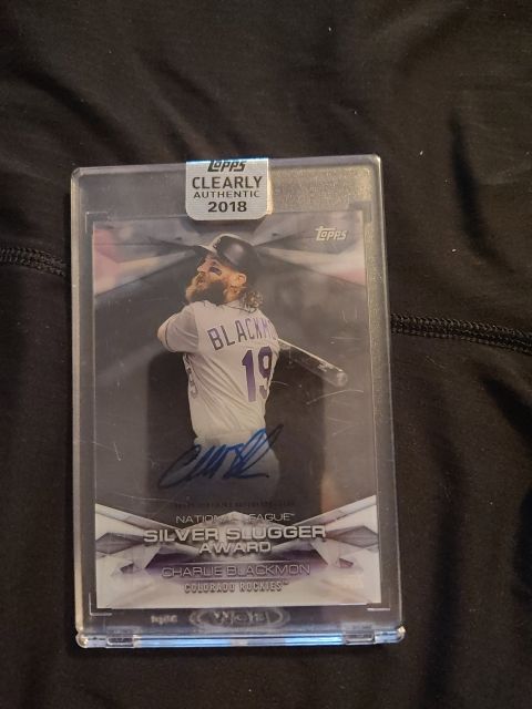 Clearly authentic silver slugger Charlie blackmon