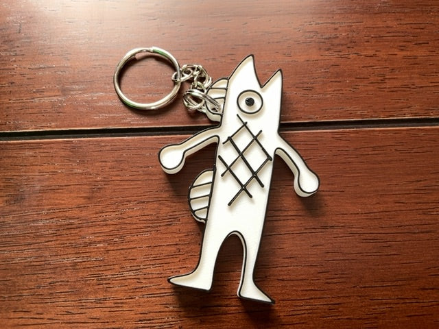 Luffy’s Drawing of a Mermaid One Piece 3D Printed - Keyring with Chain