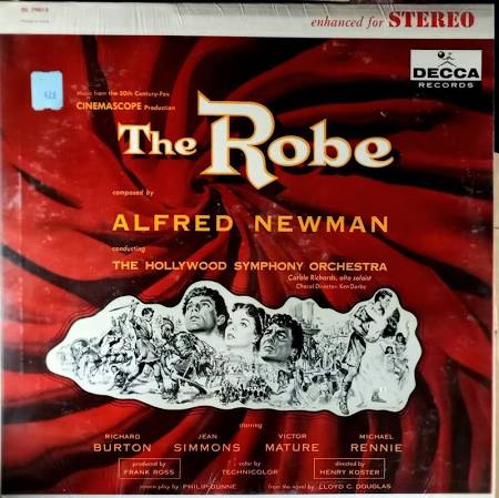 the Robe" Alfred Newman Vintage Decca Records Stereo Lp (