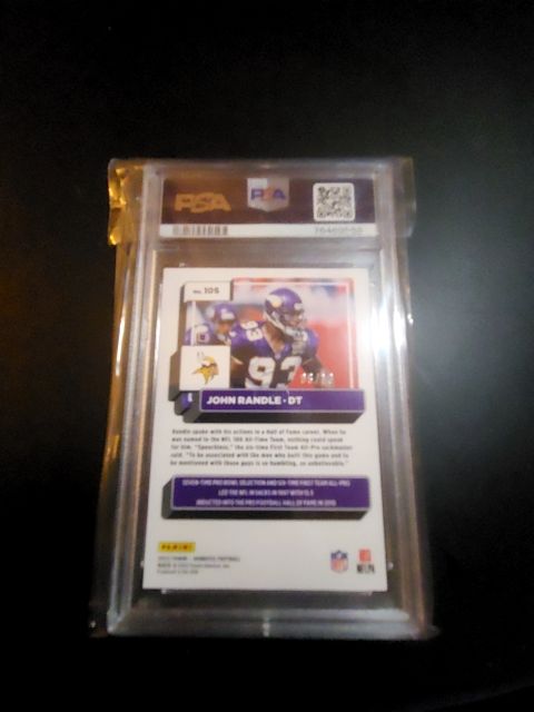 2022 Donruss #105 John Randle Black /10 PSA 9