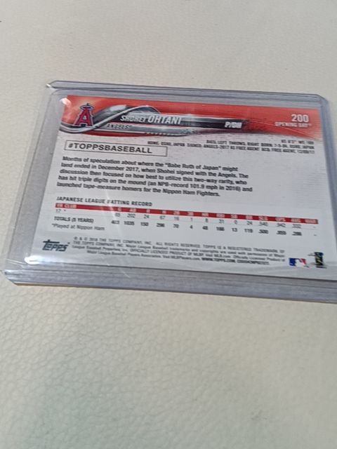 2018 Topps shohei ohtani rookie