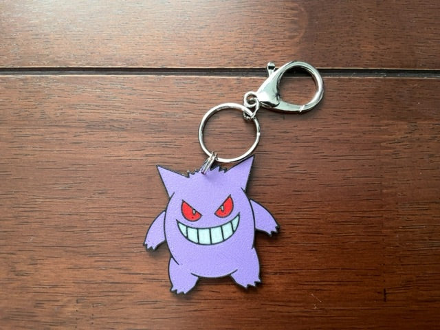Gengar Pokemon 3D Print - Lobster Clasp