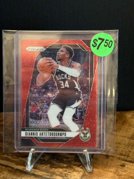 GIANNIS ANTETOKOUNMPO RED DISCO PRIZM /100