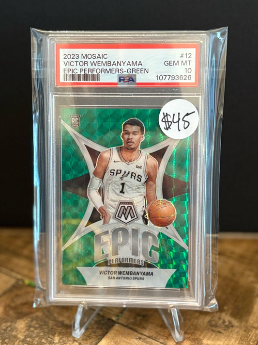 Victor Wembanyama Epic Performers Green PSA 10