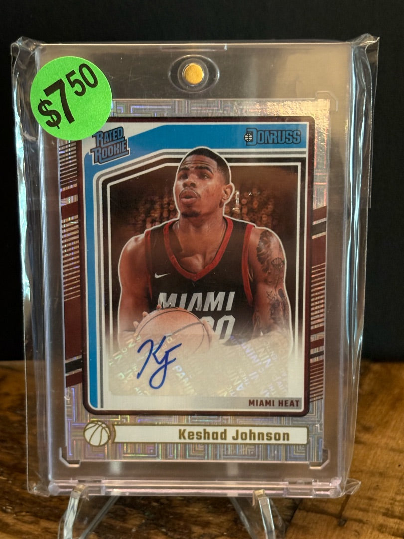 KESHAD JOHNSON DONRUSS RATED ROOKIE AUTO