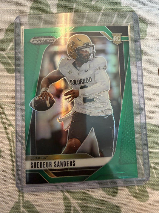 Shedeur Sanders Green Prizm RC 2025