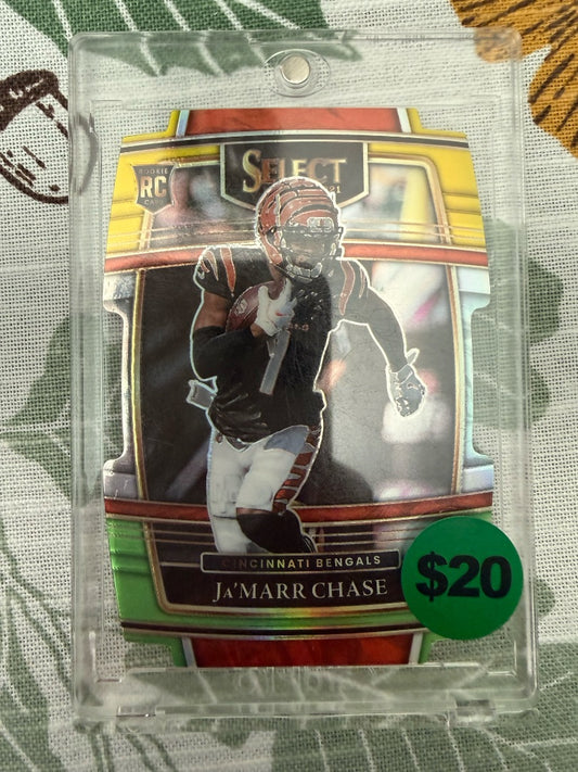 Jamar Chase RC Green & Yellow Cut