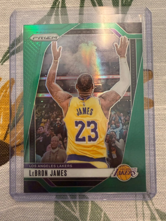 Lebron James Chalk Toss Green Prizm 2024