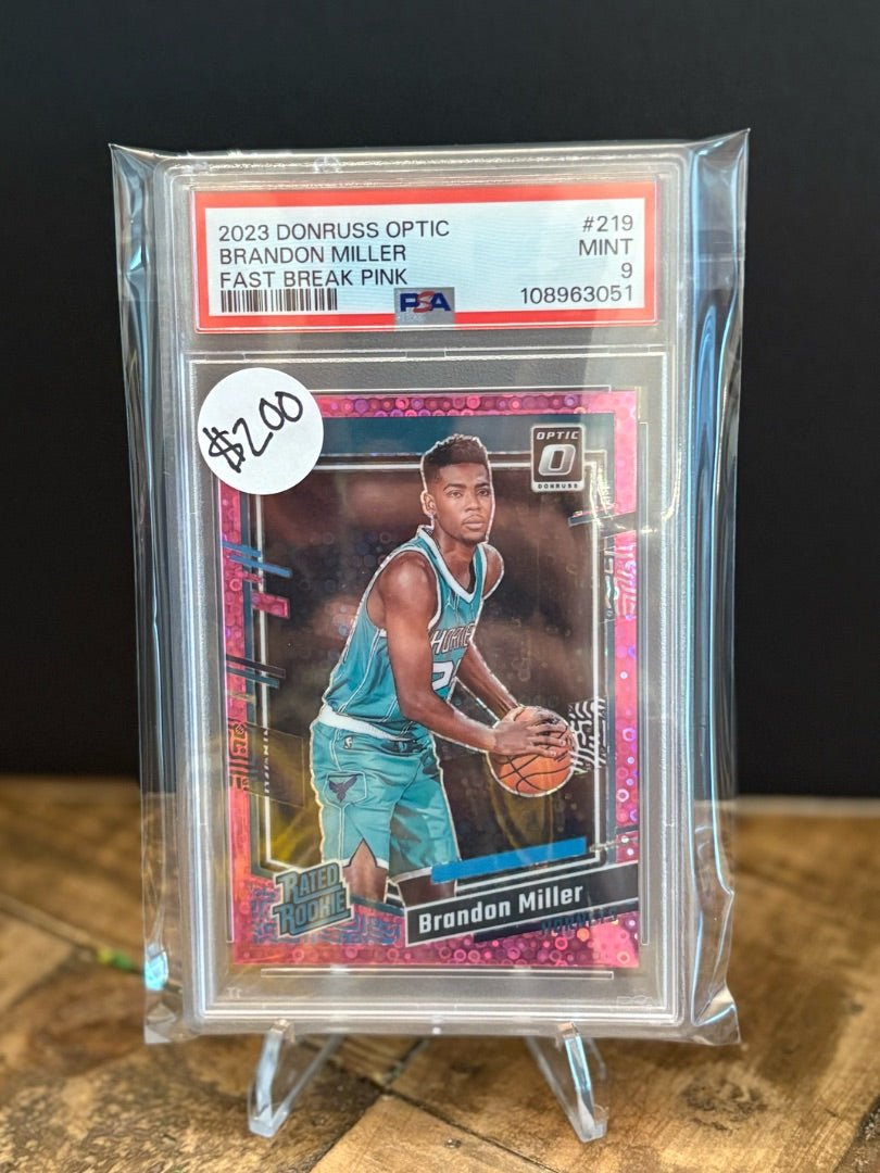 Brandon Miller Fast Break Pink /25 PSA 9