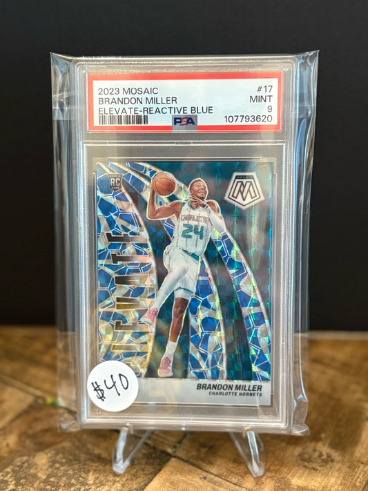 Brandon Miller RC Elevate Reactive Blue /99 PSA 10