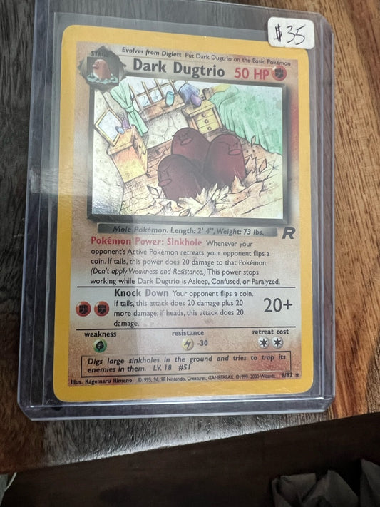 Dark Dugtrio holo (swirl)