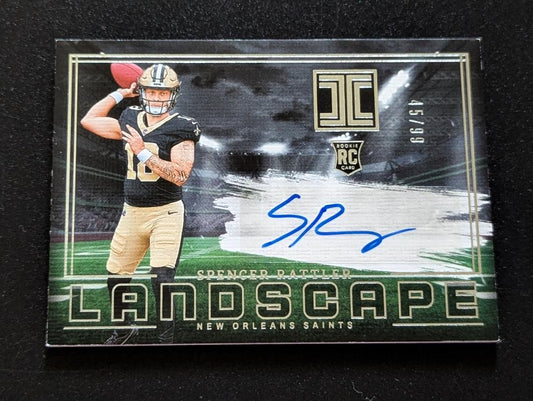 2024 Impeccable Football Autographed Spencer Rattler New Orleans Saints 45/99