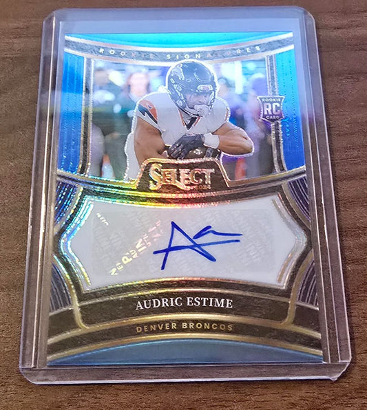 Audric Estime 2024 Panini Select Rookie Auto /49